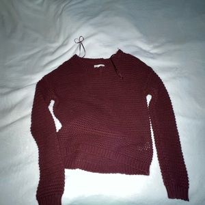 Aeropostale Maroon Knitted Sweater